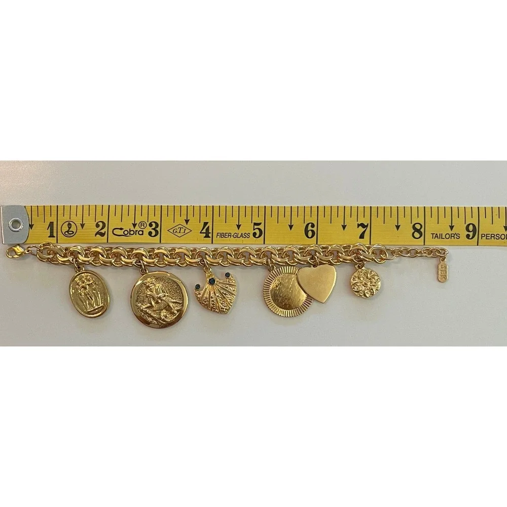 Camrose & Kross JBK Gold Tone Charm Women Bracelet Jacqueline Kennedy Collection